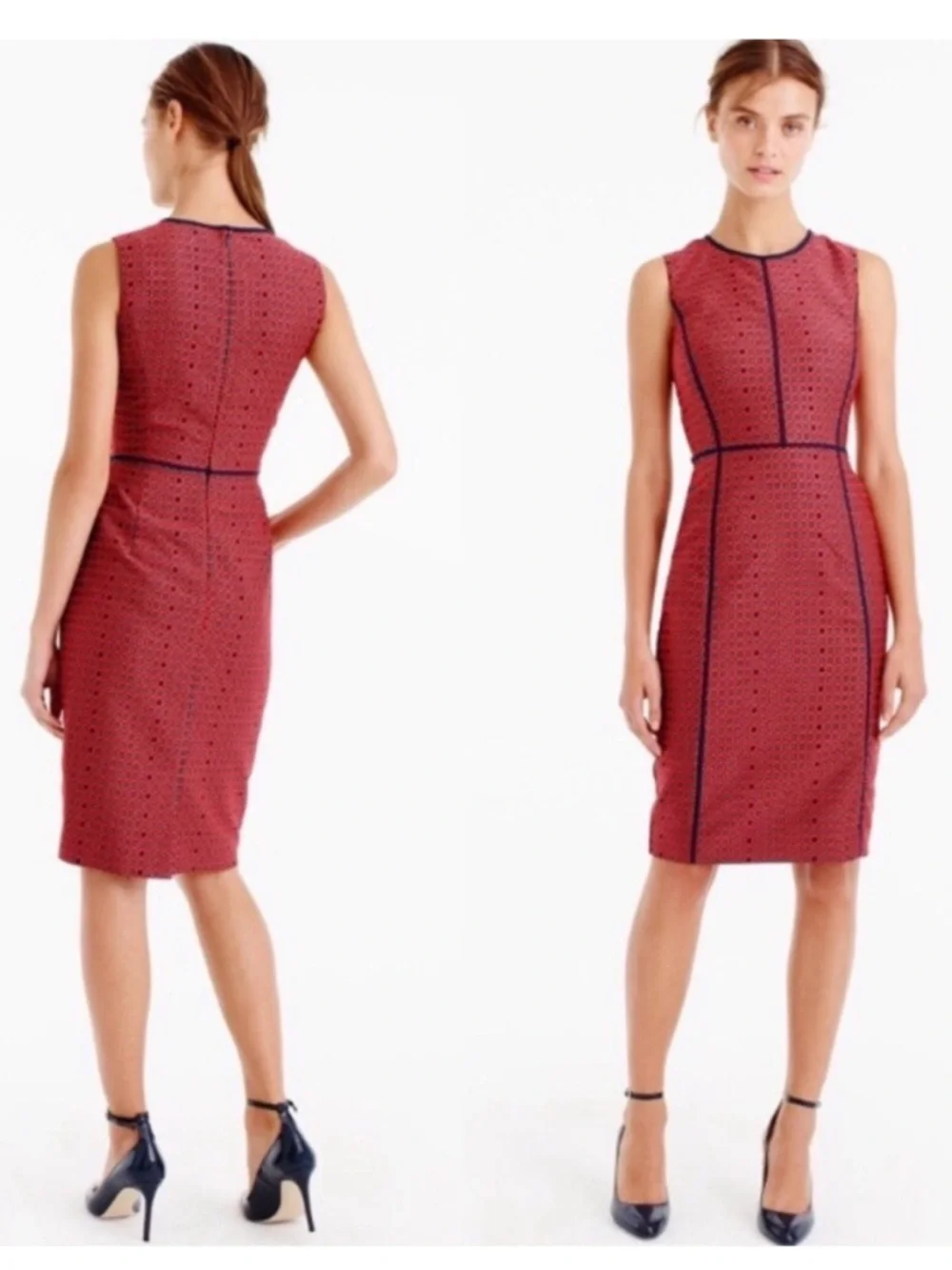 J Crew Sleeveless Sheath Dress Purple Medallion Foulard Print Size 2 Career Work